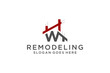 © Catharsis - Letter W for Real Estate Remodeling Logo. Construction Architecture Building Logo Design Template Element.