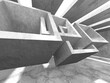 © VERSUSstudio - Abstract architecture background. Empty rough concrete interior