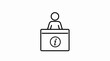 Reception of Information Point Icon. Vector isolated illustration