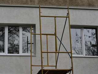 Poster - old house with ladder