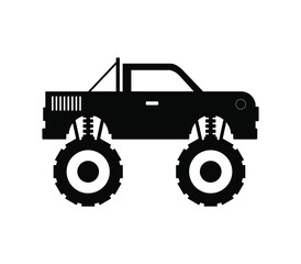 Canvas Print - Monster truck icon