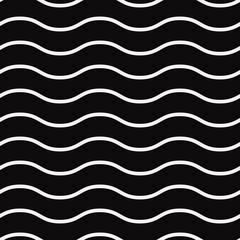 Poster - Wavy black wallpaper. Seamles and vector.