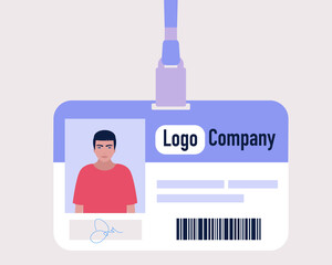 Wall Mural - Employee Id badge