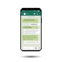 Social network concept. Blank template. Messenger window. Chating and messaging concept.