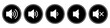 © chekman - Volume button. Set of icons of different volume levels. Vector illustration.