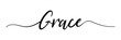 Grace. Grace text. Vector illustration for shop, discount, sale, flyer, decoration. Lettering style. Vector