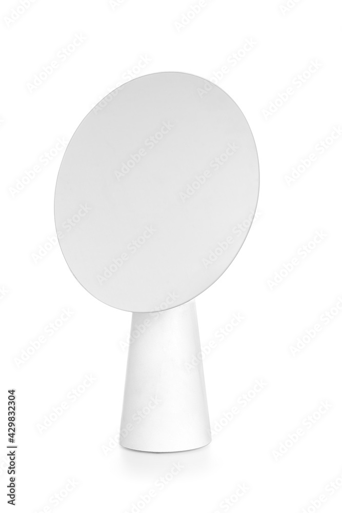 Stylish mirror on white background