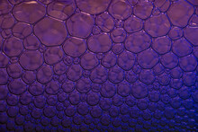 Bluish, Purple Dark Circular Shapes, Bubbles As Background Texture