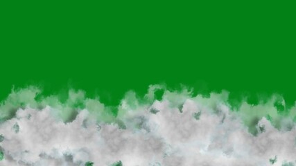 Wall Mural - clouds with slight movement green screen 4k loop features clouds with subtle movement against a gree