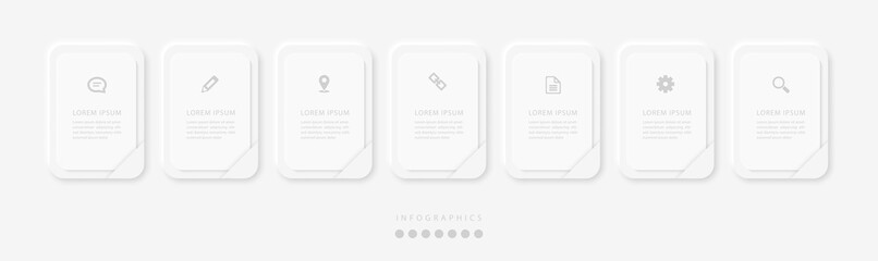 Wall Mural - vector elegant simple refined style infographic design ui template labels and icons