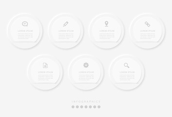Wall Mural - vector elegant simple refined style infographic design ui template labels and icons
