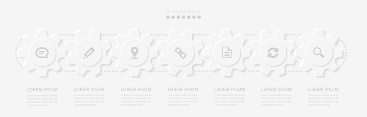 Wall Mural - vector elegant simple refined style infographic design ui template labels and icons