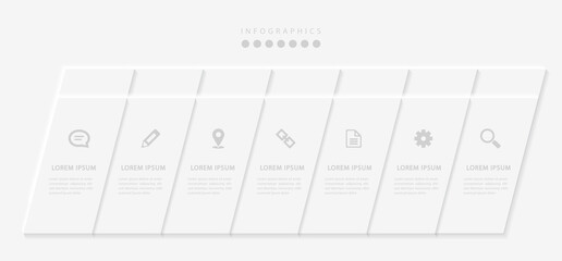 Wall Mural - vector elegant simple refined style infographic design ui template labels and icons