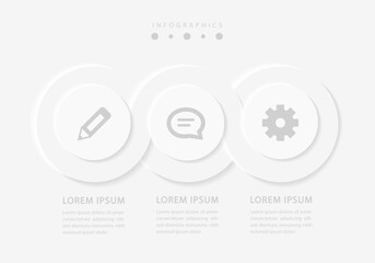 Wall Mural - vector elegant simple refined style infographic design ui template spiral round cross labels and ico