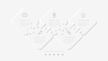 Wall Mural - vector elegant simple refined style infographic design ui template labels and icons