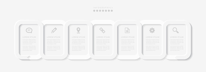 Wall Mural - vector elegant simple refined style infographic design ui template spiral round cross labels and ico