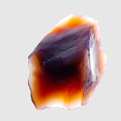 Poster - Abstract blue design element for poster, 3d rendering shape with futuristic material, gradient fluid textured piece of stone.