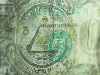 Poster - Closeup shot of a one-dollar bill