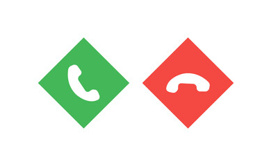Poster - Green and red yes no buttons icon. Answer and decline symbol modern, simple, vector, icon for website design, mobile app, ui. Stock vector