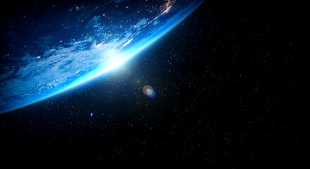 planet earth globe view from space showing realistic earth surface and world map as in outer space p