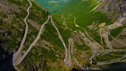 Sticker - Trollstigen mountain road in Norway