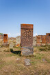 Armenia. Noratus. Khachkars stone crosses.