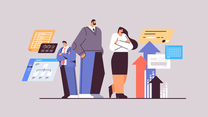 Poster - businesspeople team brainstorming business development teamwork concept horizontal