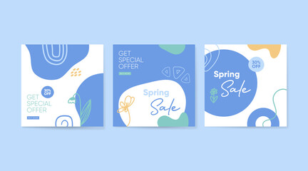 Wall Mural - Editable Post Template Social Media Banners for Digital Marketing. Promotion Brand Fashion. Stories. Streaming.