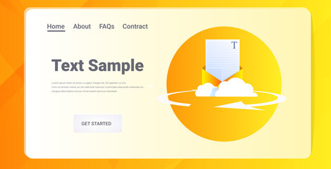 Poster - envelope with letter online computer app social media communication concept