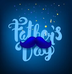 Aufkleber - Happy fathers day greeting card with lettering inscription