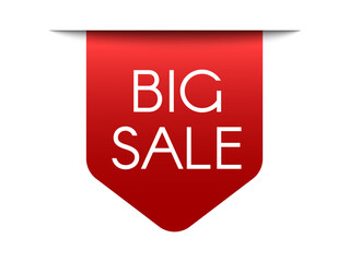 Aufkleber - Big sale red badge. Discount promo sticker. Vector realistic 3D promotion tag