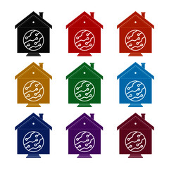 Poster - Smart Home Logo isolated on white background color set