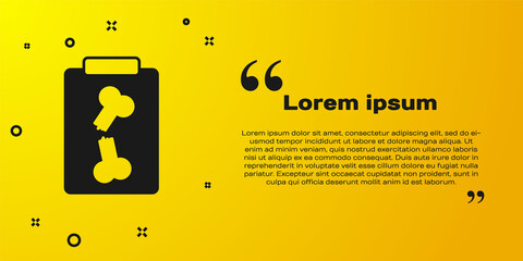 Wall Mural - Black X-ray shots icon isolated on yellow background. Vector