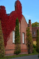 Sticker - Holländisches Haus im Herbst im Park Neuer Garten, Potsdam, Brandenburg