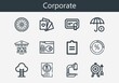 © Nadir - Premium set of corporate line icons. Simple corporate icon pack. Stroke vector illustration on a white background. Modern outline style icons collection of Microscope