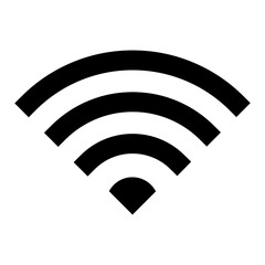 Wi-Fi Vector Icon. Wireless internet signal symbol. Vector illustration isolated on white background