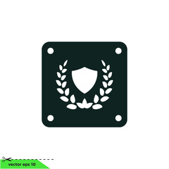 Wall Mural - shield protection logo template