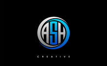 ASH Letter Initial Logo Design Template Vector Illustration