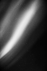 Sticker - Night starry sky. Northern lights, aurora borealis. Black white vector