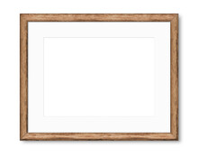 Picture Frame Mockup Natural Old Wood Texture With Matte