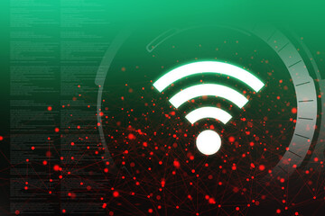 Poster - 2d illustration WiFi symbol sign

