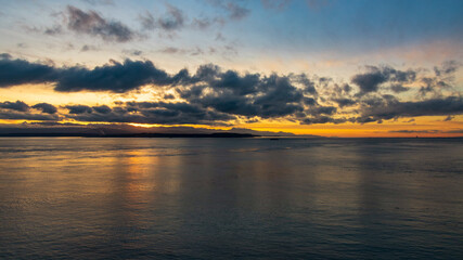 Poster - Sunset over Admiralty Inlet, Washington, United States