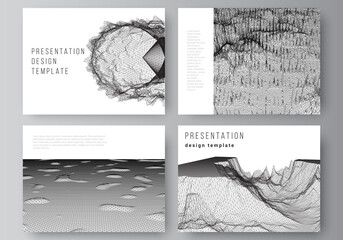 Poster - Vector layout of presentation slides design business templates, template for brochure, cover, business report. Abstract 3d digital backgrounds for futuristic minimal technology concept design.