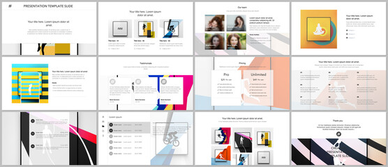Wall Mural - Vector templates for website design, presentations, portfolio. Templates for presentation slides, leaflet, brochure cover, report. Abstract colored sport backgrounds for sport event, fitness design.