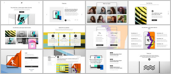 Wall Mural - vector templates for website design, presentations, portfolio. templates for presentation slides, le