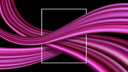 Poster - Wave pink liquid flow paint background. Vector illustration