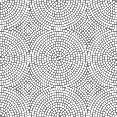 Poster - Abstract seamless pattern with circles of mosaic.