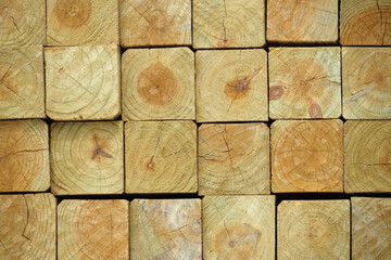 Wall Mural - wood pattern of stacking square wood texture