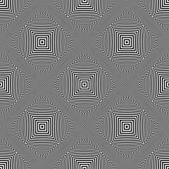 Seamless checked op art pattern. Lines texture.