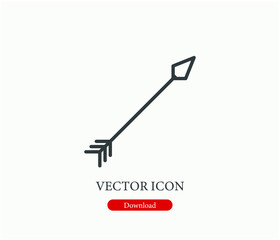 Poster - Arrow vector icon.  Editable stroke. Linear style sign for use on web design and mobile apps, logo. Symbol illustration. Pixel vector graphics - Vector